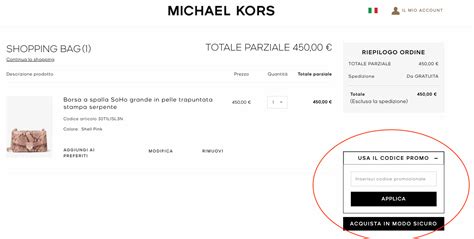 Codice sconto Michael Kors 